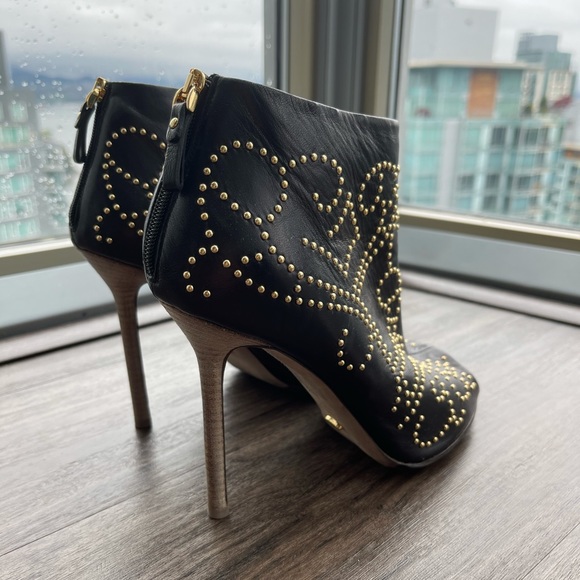 Sergio Rossi peep toe studded bootie - LIKE NEW - Picture 2 of 5